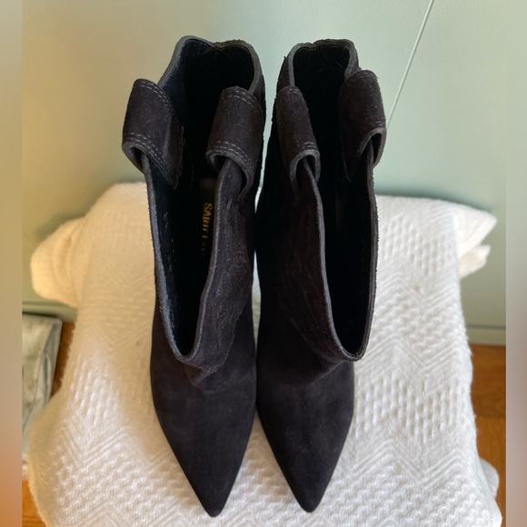 NWOB Saint Laurent/YSL Paris Western Suede Ankle Boots Sz 38 - Picture 7 of 14
